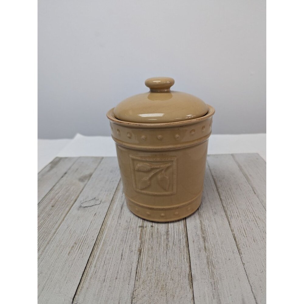 2007 Signature Sorrento Debby Segura Small Gold Wheat Canister with Lid #2